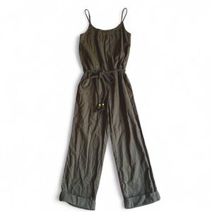 Julie Dillon NY Olive Green Linen-Blend Jumpsuit – Size 0